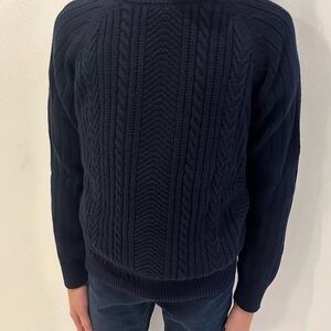 Boys cable knit Jacadi navy sweater size 8